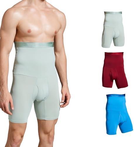TELEWEE Mens Shapewear Tummy Control Shorts Compression, Slimming Body Shaper Boxer Briefs underwear size M