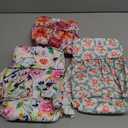 CuteBone Female Dog Diapers with Skirts 3 Pack Reusable Puppy Dresses Pants for Heat Cycle Period QBD03L