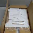 UPGRAVITY White Laptop Desk Mount with Vented Tray for Notebook up to 17 inch, Fully Adjustable Single Laptop Arm Stand Holds up to 17.6 lbs, Clamp on/Grommet Mounting