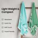 MUSH 100% Rayon derived from Bamboo Light Weight Turkish Style Towels: Ultra Soft, Super Absorbent, Bath Towel for Home & Travel (Large, Navy, Peach, Dk. Green, Aqua)