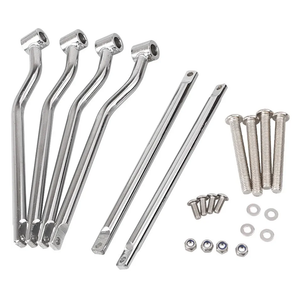 Mallofusa Universal Stainless Steel Motorcycle Saddlebag Side Support Bars Mounting Brackets Compatible for Honda Yamaha Suzuki (Silver)