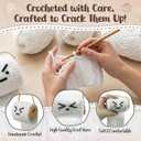 Funny Gag Gifts for Men Women - Funny Handmade Toilet Paper Roll Crochet - Fathers Day Birthday Gag Gifts for Dad Husband Boyfriend, Weird Stuff Galentines Day Gifts for Friend Coworker Gift (Ivory  Poop Patrol)