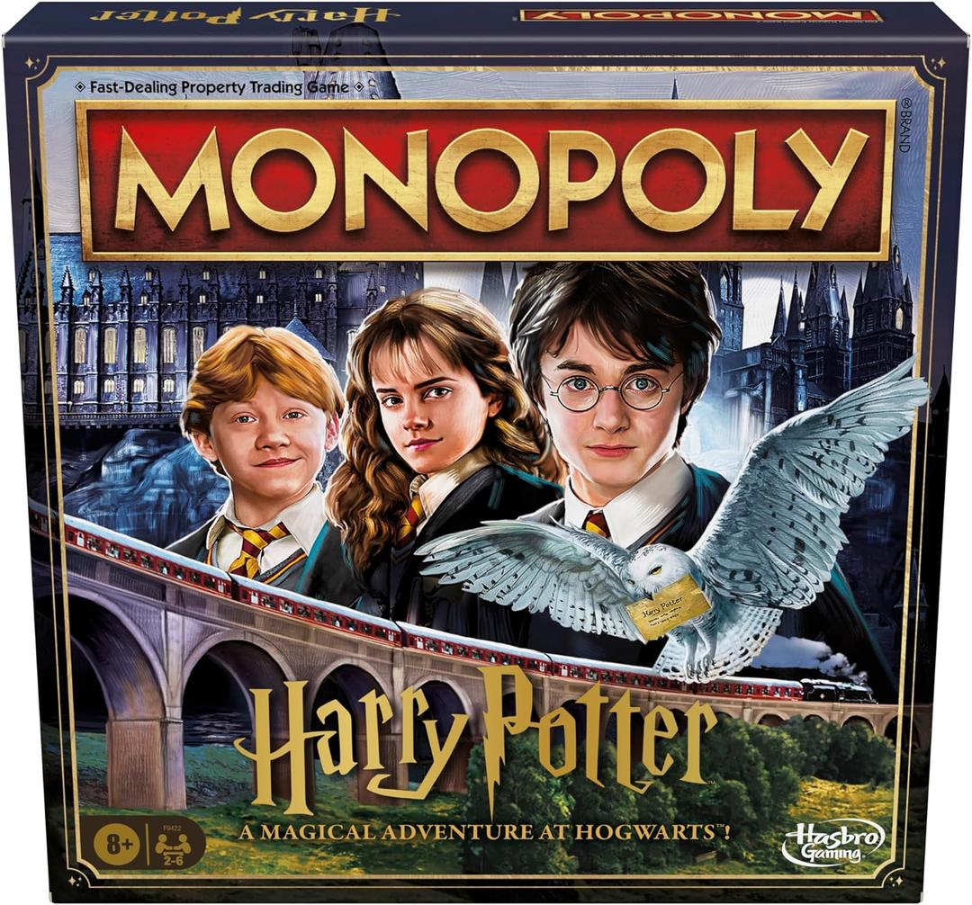 Hasbro Gaming Monopoly Harry Potter Edition Board Game | A Magical Adventure at Hogwarts | Ages 8 and Up | 2 to 6 Players | Family Games | Gifts for Kids and Adults