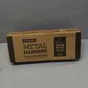 Zober Pants Hangers Non Slip - 20 Pack Open Ended Pants and Jean Hangers for Closet - Space Saving Clothes Hanger - Strong, Durable, Metal Pant Hangers (Black) (Chrome)