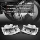 cciyu Front Left & Right Brake Calipers Assembly w/Bracket 18B4817 18B4816 For Chevy 2001-2020,For GMC 2001-2020