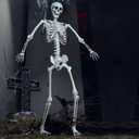 7.8Ft Giant Skeleton Life Size Realistic Plastic Human Skeleton with Movable Joints for Halloween Front Lawn Decorations