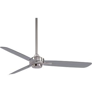 MINKA-AIRE F727-BN/SL Rudolph 52" 3-Blade Ceiling Fan in Brushed Nickel Finish with Silver Blades