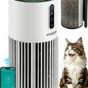 Smart Air Purifiers for Bedroom Home with Timer and Schedule, Cover 2200 Ft²and Quiet Sleep Mode, Washable Pre-Filter, WiFi HEPA Air Purifier For Remove Home Pets Odors, Smoke, Dust (White)