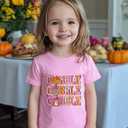 Funny Thanksgiving Shirts for Kids Toddler Boys Girls Turkey Pumpkin Graphic T-Shirt Clothes Tops Tee 2-8 Years (Pink)