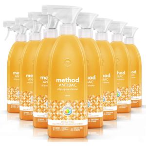 Method Antibacterial All-Purpose Cleaner Spray, Citron, Kills 99.9% of Household Germs, 28 Fl Oz (Pack of 8)