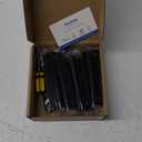 Ravinte 10 Pack Finger Pulls for Cabinets 96mm/3.75" Hole Center Tab Cabinet Handle Matte Black Finger Edge Pulls Concealed Handles for Kitchen Drawer Finger Cabinet Pulls 120mm/4.72" Length