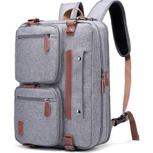 MOLNIA 3 in 1 Laptop Bag for Men, 17.3 inch Computer Bags for Men, Laptop Backpack, for Travel Business Work, Briefcases Messenger Bag for Men Women, Grey