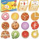 Aizweb Magnetic Fraction Tiles & Circles, Bars,Math Manipulatives, Fraction Manipulatives for 2nd, 3rd, 4th, 5th Grade Elementary Teachers Classroom Whiteboard Teaching Homeschool Supplies