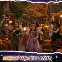 Juexica 24 Pcs Halloween Fairy Wands Kit Including 24 Unfinished Wood Pumpkin Wands and 6 Sheets Gem Stickers for Witch and Princess Birthday Party Favors Decorations DIY Craft Gift, 6 Styles