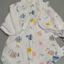 ZIGJOY Sleep Sack Swaddle 1.0 Tog Baby Wearable Blanket 100% Cotton Baby Swaddle Blanket for Newborns 0-6 Months Ocean&Pink