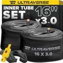 Ultraverse 16x3.0 Fat Bike Inner Tube Set, Schrader Valve, 2 Pack