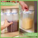 4 x 4 Pcs Set Rice Storage Container 5.5lb, Rice Dispenser with Measuring Cup & Pour Spout for Flour Pasta Grain Pet Dog Cat Bird Food Storage Container