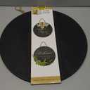 Hampton Art black round shiplap plank is a versatile surface for DIY projects and home decoration.