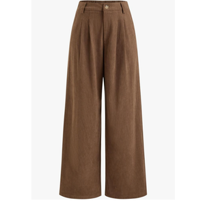 CIDER Women's Wide Leg Pants Middle Waist Casual Stylish Trousers, L