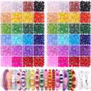 Wuollgess 1250pcs 5x8mm Abacus Glass Beads for Jewelry Making,2 Box 24 Colors Crystal Rondelle Beads for Bracelets,Bracelet Making Kit with Gemstone Rondelle Spacer Beads for DIY Jewelry Crafts Gifts
