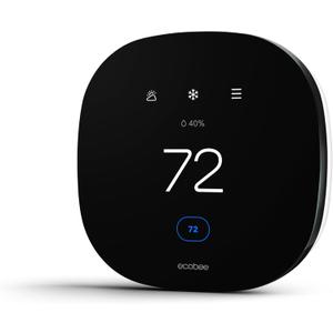 ecobee3 Lite Smart Thermostat - Programmable Wifi Thermostat - Works with Siri, Alexa, Google Assistant - Energy Star Certified - DIY Install, Black