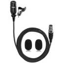 XHXJCYS Black Lapel Lavalier Microphone Unidirectional Condenser Super Cardioid Mic Compatible with Shure Wireless Bodypack Transmitter System with Mini XLR 4 Pin TA4F Plug
