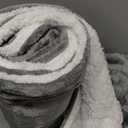 Bedsure GentleSoft Sherpa Fleece Throw Blanket for Couch, Non-Heated, Thick & Warm Christmas Cozy Blanket for Winter, Soft Fuzzy Plush Throw Gifts for Women and Men, Grey, 50x60 Inches