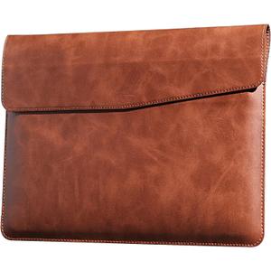 Leather Laptop Sleeve for MacBook Pro 14 Inch M3 M2 Pro/Max 2023 & M1 Case,Slim and Durable Waterproof Protective Bag for 14 Inch Notebook Computer Cover,Brown