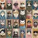 1000 Pieces Jigsaw Puzzles for Adults - Stylish Cats in Fashion - Unique Puzzle for Family and Friends - Challenging Puzzle Perfect for Game Nights (19.7x27.6 in)