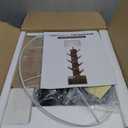 TabHolderix 6 Tier Tree Bookshelf with Light, Corner Tall Narrow Bookshelf, Small Bookcase with Storage Cabinet, Floor Standing Bookshelves Organizer for Bedroom/Living Room/Home Office, Rustic Brown