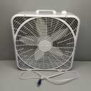 Air King 9723 20-Inch 3-Speed Box Fan, White & Aerostar 20x20x1 MERV 13 Pleated Air Filter, AC Furnace Air Filter, 6 Pack (Actual Size: 19 3/4" x 19 3/4" x 3/4")