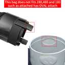 UCEDER Black 360 380 Bag Replacement for Polaris Pool Cleaner Parts,All Purpose Pool Debris Filter Bags with Hook and Loop Closure(3 Pack) (Non-zippered Bag)