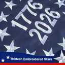 Embroidered 1776 250 Anniversary USA Flags 3x5 Outdoor- Betsy Ross American 2026 Flag Heavy Duty Nylon Embroidered Stars Sewn Stripes 250th Commemorative for Outside