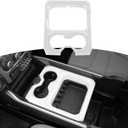 RT-TCZ for RAM Center Console Cup Holder Storage Box Trim Cover White for Dodge RAM 2018-Present White Interior Accessories