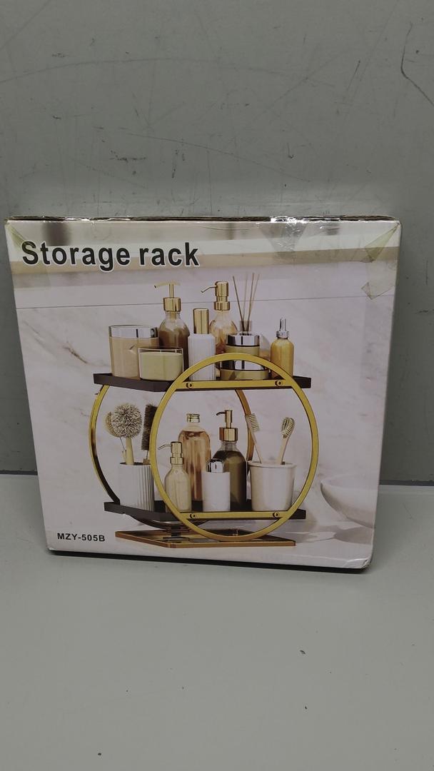 2-Tier Bathroom Organizer Countertop, Gold Black Perfume Organizer for Dresser, Multi-Purpose Makeup Organizer, Large Cosmetic Skincare Organizers, Exquisite Vanity Storage, Ideal for Gift