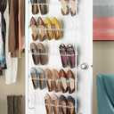 Whitmor 18-Pair Over The Door Shoe Rack, Unisex, White