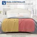 Sealy Electric Blanket Queen Size, Flannel Heated Blanket with 10 Heating Levels & 1-12 Hours Auto Shut Off, Machine Washable, Light Grey, 84 x 90 Inch