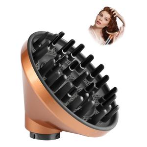 TOSAGE Upgraded Large Diffuser for Dyson Airwrap HS01 HS05 HS08 id, Diffuser Nozzle Attachment for Fast Drying Wave Curly Thick Hair, Rich Copper