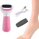 Electric Callus Remover for Feet Callus Remover Foot Callus Remover Tool Foot Buffer Electric Foot Calloused Feet Remover Tool Pedicure Supplies USB Charging and Battery Power1 RollerPink