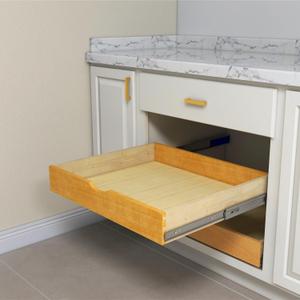Elysian Under Desk Drawers 30" W  21" D Add-on Drawers for Under Desk or Cabinet, Multipurpose Drawer Storage for Office Supplies, Smooth Pull Out Cabinet Organizer