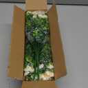 Artificial Flowers for Outdoors, 12 Bundles Fake White Flowers for Outdoor Planters, Faux Plants with Silk Flowers for Porch Decor Garden Patio Home Aesthetic