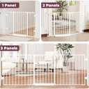 78" Extra Wide Baby Gate, Dog Gates Indoor for Doorways Stairs, Essential Safety Gate for Child, Hardware Mounted Adjustable Pet Gate with Anti-Trip Pedal, 28'' Tall 3 Metal Panels White