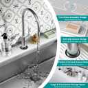 MAGKOTA Stone Faucet Mat for Kitchen Sink - Quick Dry Diatomite Sink Splash Guard, Prevents Moisture Buildup & Water Stains, Water Absorbing Stone Tray for Bathroom Countertop (White, 23.6" x 4")