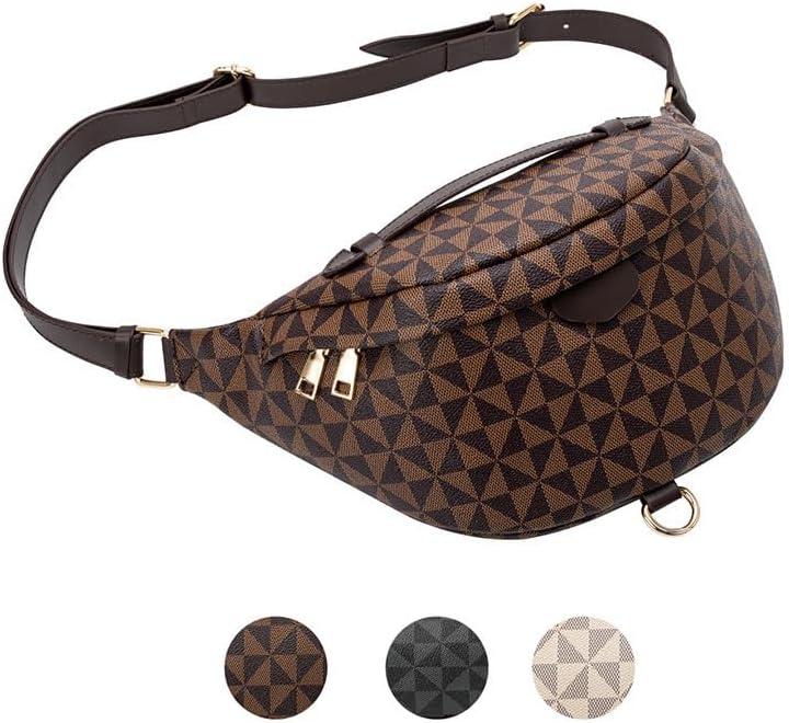 Designer Fanny Pack and Sling Bag for Women - Versatile Crossbody,Chest Bum Bag - Perfect for On-the-Go Style & Travel (Brown)