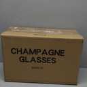 YANGNAY Champagne Flutes Set of 11, 7.5 oz Stemmed Champagne Glasses, Sparkling Glasses for Party, Clear