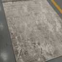 Adel Modern Area Rug for Living Room, 5x7 Rustic Distressed Abstract Gray Rug, Medium Pile Stain Resistant Carpet for Bedroom, Dining Room or Kitchen (5' x 7', Gray)