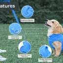JACKO & CO - Fleece Vest Dog Sweater with Leash Ring - Soft, Warm & Lightweight Pullover Coat for Small & Medium Dogs, Puppies & Cats - Cozy Fall/Winter/Spring Pet Jacket (Blue, Medium 6-10lbs)
