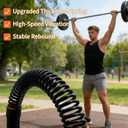 2PCS Weighted Ropeless Battle Ropes for Home Gym, Heavy Duty Arm Exerciser for Strength Training, Portable Battle Rope for Advanced Workouts and Core Muscle Building (Orange and Black 3)