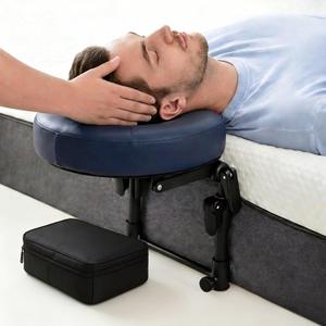 Massage Head Rest for Bed, Adjustable Massage Face Cradle, Home Mattress Top Massage Kit, Home Spa and Salon Table Attachment, Massage Pillow Face Down Perfect for Eye Surgery Recovery & Relaxation (Blue)