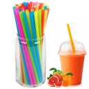 Concession Essentials Neon Jumbo 7.75 UN 500 Neon Jumbo Straws, 7.75" Unwrapped 500ct (Pack of 500), Multi Neon (CENeon7.75Unwrapped-500CT)
